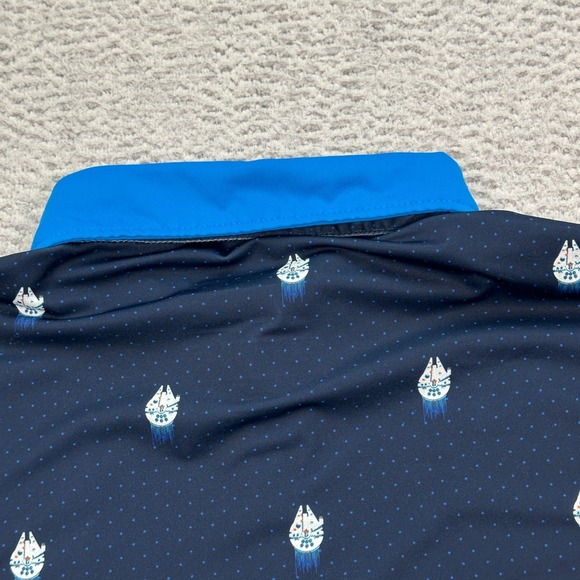 RSVLTS Brkfst Star Wars Men's Blue All-Day Polo Golf Shirt - XL FLAW - Picture 13 of 13